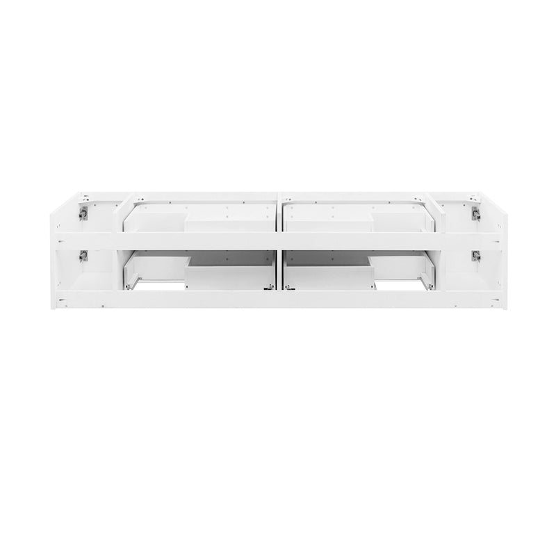 Fresca Lucera 72" White Wall Hung Double Vessel Sink Modern Bathroom Cabinet FCB6172WH-VSL