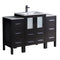 Fresca Torino 48" Espresso Modern Bathroom Cabinets w/ Integrated Sink FCB62-122412ES-I