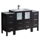 Fresca Torino 54" Espresso Modern Bathroom Cabinets w/ Integrated Sink FCB62-123012ES-I