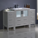 Fresca Torino 54" Gray Modern Bathroom Cabinets with Integrated Sink FCB62-123012GR-I