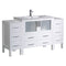 Fresca Torino 60" White Modern Bathroom Cabinets w/ Integrated Sink FCB62-123612WH-I