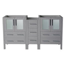 Fresca Torino 60" Gray Modern Bathroom Cabinets FCB62-241224GR