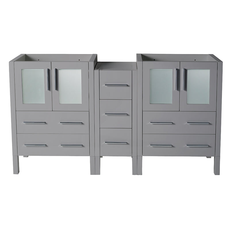 Fresca Torino 60" Gray Modern Bathroom Cabinets FCB62-241224GR