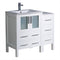 Fresca Torino 36" White Modern Bathroom Cabinets w/ Integrated Sink FCB62-2412WH-I