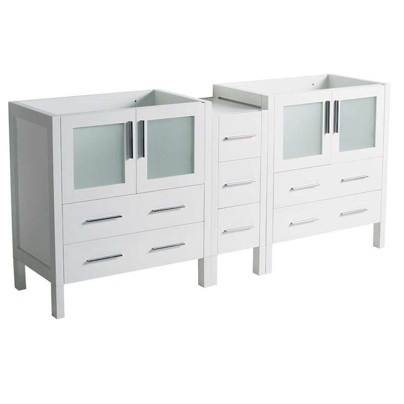 Fresca Torino 72" White Modern Bathroom Cabinets FCB62-301230WH