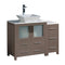 Fresca Torino 42" Gray Oak Modern Bathroom Cabinets w/ Top & Vessel Sink FCB62-3012GO-CWH-V