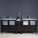 Fresca Torino 84" Espresso Modern Double Sink Bathroom Cabinets with Integrated Sinks FCB62-361236ES-I