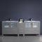 Fresca Torino 84" Gray Modern Double Sink Bathroom Cabinets with Integrated Sinks FCB62-361236GR-I