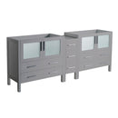 Fresca Torino 83" Gray Modern Bathroom Cabinet FCB62-361236GR