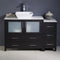 Fresca Torino 48" Espresso Modern Bathroom Cabinets with Top and Vessel Sink FCB62-3612ES-CWH-V