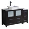 Fresca Torino 48" Espresso Modern Bathroom Cabinets w/ Top & Vessel Sink FCB62-3612ES-CWH-V