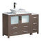 Fresca Torino 48" Gray Oak Modern Bathroom Cabinets w/ Top & Vessel Sink FCB62-3612GO-CWH-V