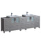 Fresca Torino 84" Gray Modern Double Sink Bathroom Cabinets w/ Integrated Sinks FCB62-72GR-I