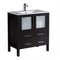 Fresca Torino 30" Espresso Modern Bathroom Cabinet w/ Integrated Sink FCB6230ES-I