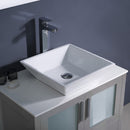 Fresca Torino 30" Gray Modern Bathroom Cabinet with Top and Vessel Sink FCB6230GR-CWH-V