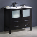 Fresca Torino 36" Espresso Modern Bathroom Cabinet with Integrated Sink FCB6236ES-I