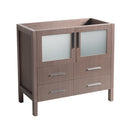 Fresca Torino 36" Gray Oak Modern Bathroom Cabinet FCB6236GO