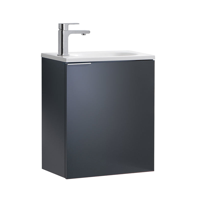 Fresca Valencia 20" Dark Slate Gray Wall Hung Modern Bathroom Vanity FCB8003GG-I