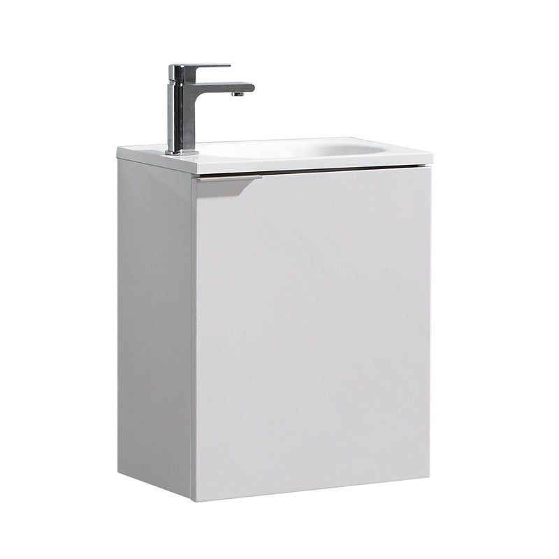 Fresca Valencia 20" Glossy White Wall Hung Modern Bathroom Vanity FCB8003WH-I