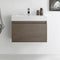 Fresca Mezzo 30" Gray Oak Wall Hung Modern Bathroom Cabinet with Integrated Sink FCB8007GO-I