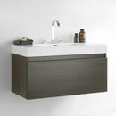 Fresca Mezzo 39" Gray Oak Modern Bathroom Cabinet with Integrated Sink FCB8010GO-I