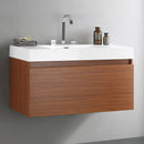 Fresca Mezzo 39" Teak Modern Bathroom Cabinet with Integrated Sink FCB8010TK-I