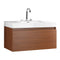 Fresca Mezzo 39" Teak Modern Bathroom Cabinet w/ Integrated Sink FCB8010TK-I