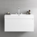 Fresca Mezzo 39" White Modern Bathroom Cabinet with Integrated Sink FCB8010WH-I