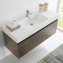 Fresca Mezzo 48" Gray Oak Wall Hung Modern Bathroom Cabinet with Integrated Sink FCB8011GO-I