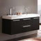 Fresca Opulento 54" Black Modern Double Sink Bathroom Cabinet with Integrated Sinks FCB8013BW-I