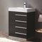 Fresca Livello 24" Black Modern Bathroom Cabinet with Integrated Sink FCB8024BW-I