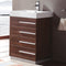 Fresca Livello 24" Walnut Modern Bathroom Cabinet with Integrated Sink FCB8024GW-I