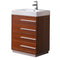 Fresca Livello 24" Teak Modern Bathroom Cabinet w/ Integrated Sink FCB8024TK-I