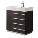 Fresca Livello 30" Black Modern Bathroom Cabinet w/ Integrated Sink FCB8030BW-I