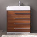 Fresca Livello 30" Teak Modern Bathroom Cabinet with Integrated Sink FCB8030TK-I