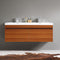 Fresca Largo 57" Teak Modern Double Sink Bathroom Cabinet with Integrated Sinks FCB8040TK-I