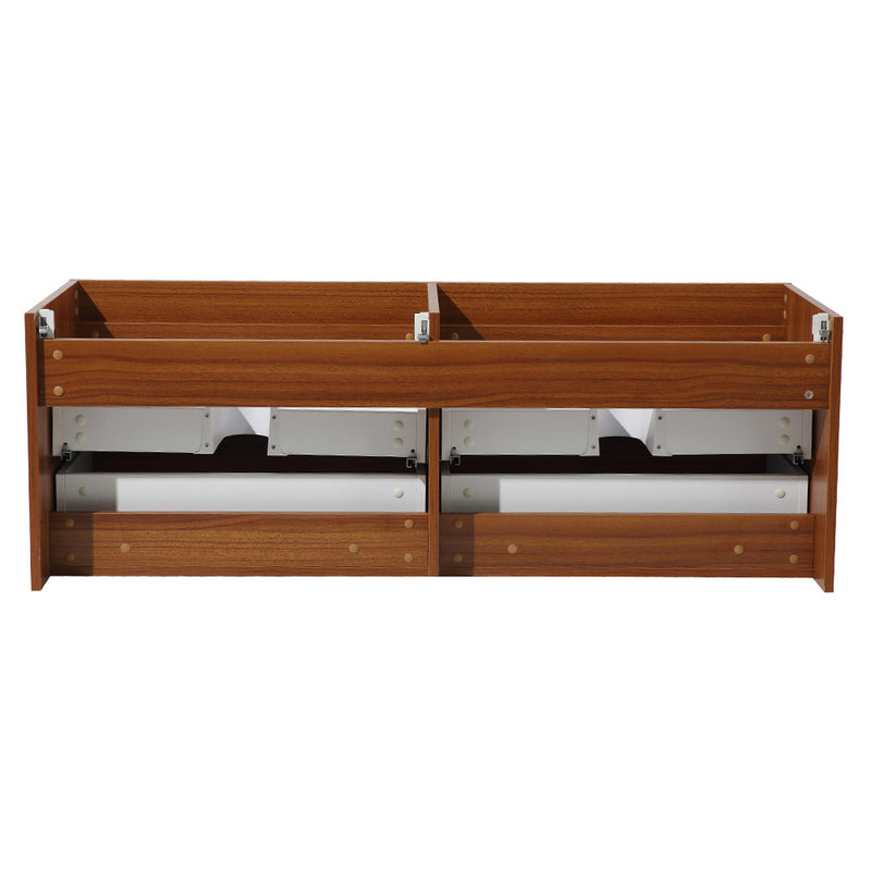 Fresca Largo 57" Teak Modern Double Sink Bathroom Cabinet FCB8040TK