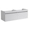 Fresca Largo 57" White Modern Double Sink Bathroom Cabinet FCB8040WH