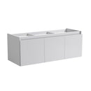 Fresca Mezzo 60" White Wall Hung Single Sink Modern Bathroom Cabinet FCB8041WH