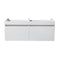 Fresca Mezzo 60" White Wall Hung Double Sink Modern Bathroom Cabinet FCB8042WH