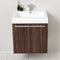 Fresca Alto 23" Walnut Modern Bathroom Cabinet with Integrated Sink FCB8058GW-I