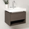 Fresca Potenza 28" Gray Oak Modern Bathroom Cabinet with Vessel Sink FCB8070GO-I