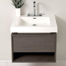 Fresca Potenza 28" Gray Oak Modern Bathroom Cabinet with Vessel Sink FCB8070GO-I