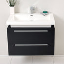 Fresca Medio 32" Black Modern Bathroom Cabinet with Vessel Sink FCB8080BW-I