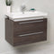 Fresca Medio 32" Gray Oak Modern Bathroom Cabinet with Vessel Sink FCB8080GO-I