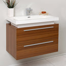 Fresca Medio 32" Teak Modern Bathroom Cabinet with Vessel Sink FCB8080TK-I