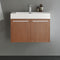 Fresca Vista 30" Teak Wall Hung Modern Bathroom Cabinet with Integrated Sink FCB8089TK-I