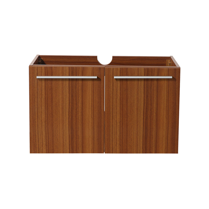 Fresca Vista 30" Teak Wall Hung Modern Bathroom Cabinet FCB8089TK