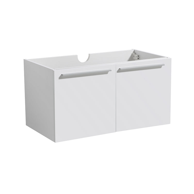 Fresca Vista 30" White Wall Hung Modern Bathroom Cabinet FCB8089WH