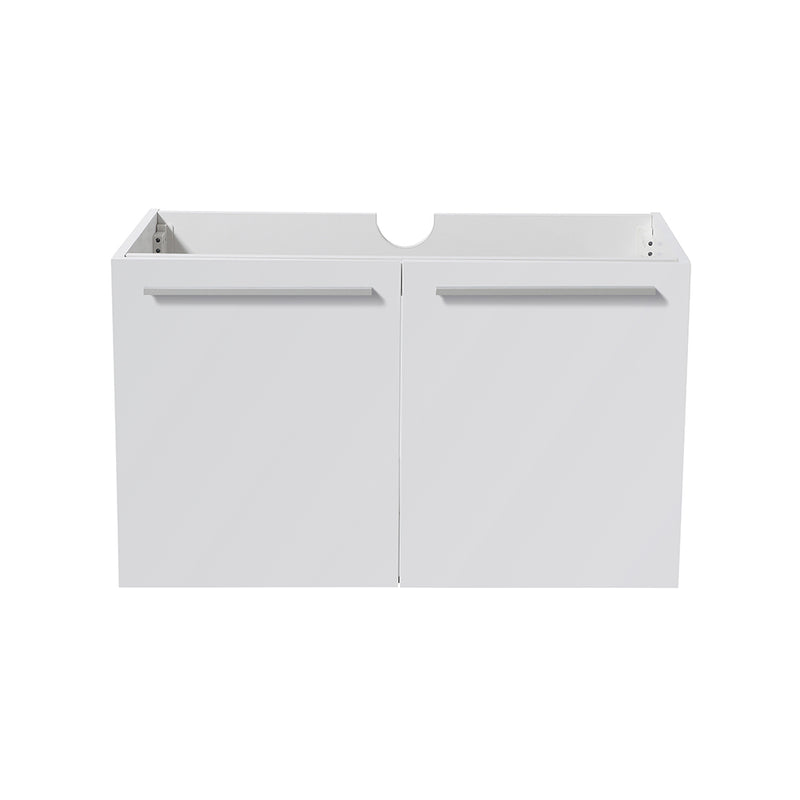 Fresca Vista 30" White Wall Hung Modern Bathroom Cabinet FCB8089WH